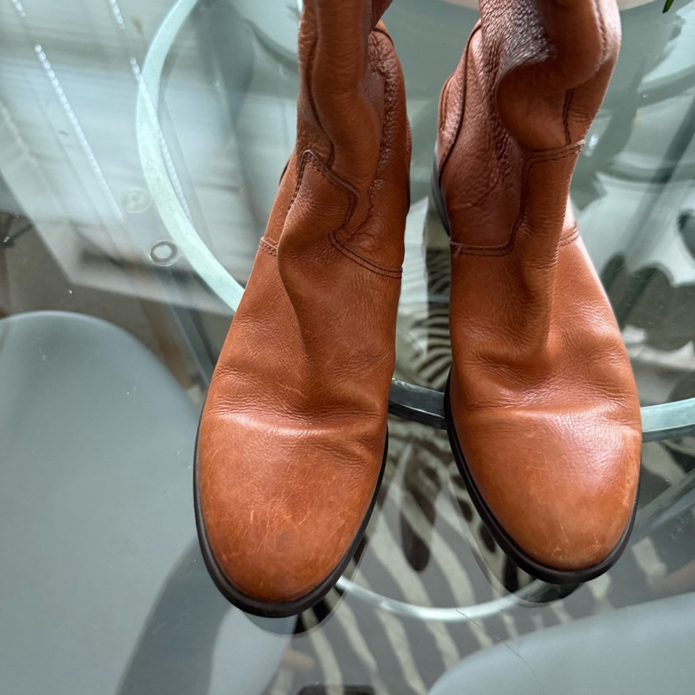 Tan Leather Riding Boots - Picture 3 of 11
